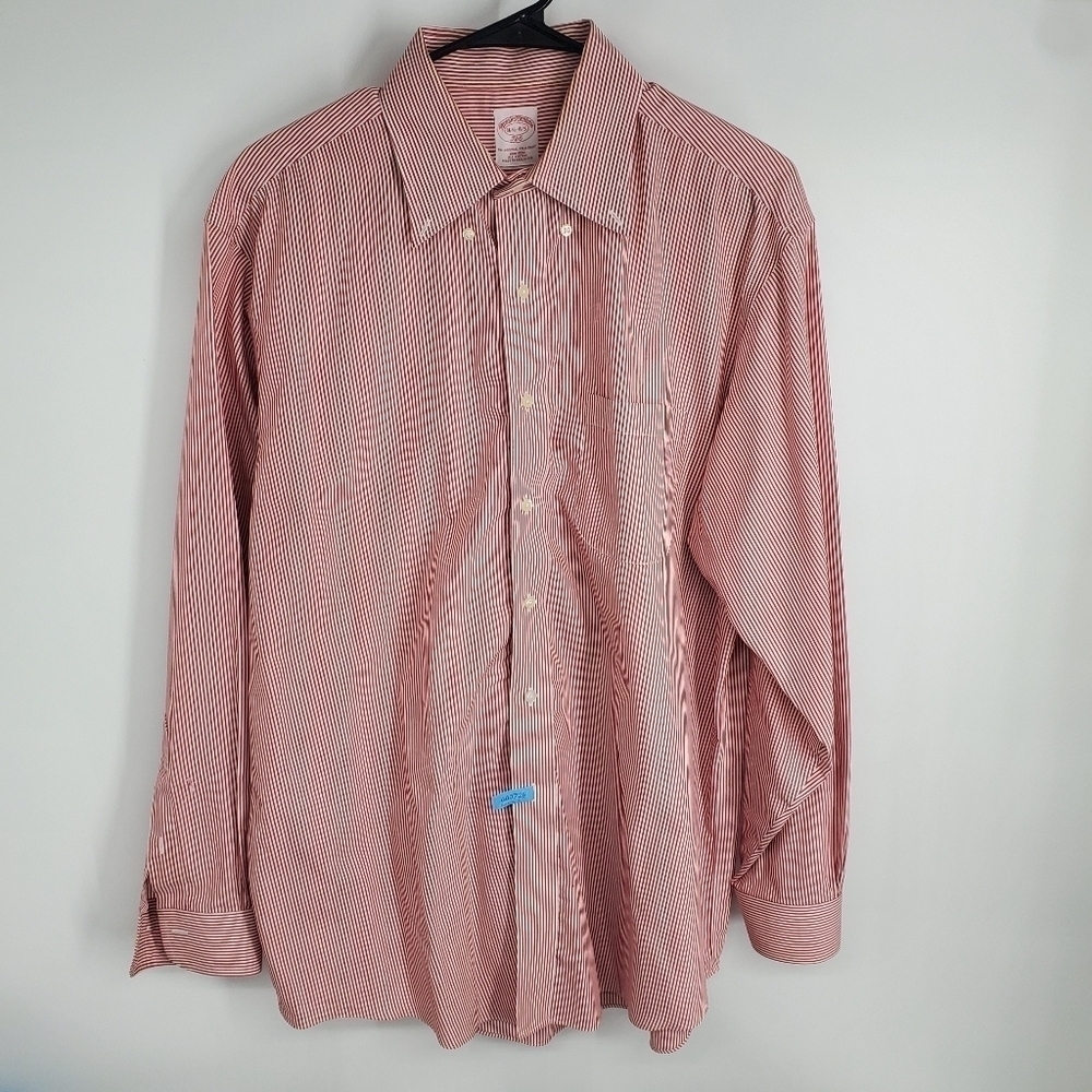 Brooks Brothers 346 Original Polo Striped Button Down Shirt Men Size 16.5 4/5 - Picture 5 of 9